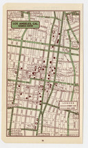 1951 Original Vintage Map Of Los Angeles California Downtown Business Center - £17.97 GBP