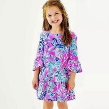 Lilly Pulitzer Sorrento Dress &quot;Kids on the Dock&quot; Girls Large 8-10 - £34.42 GBP