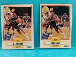 1990-91 Fleer Basketball Tim Hardaway Rookie Card #63 Golden State Warriors (2) - £1.56 GBP