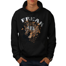 Wellcoda Freak Funk Rock Skull Mens Hoodie, Scream Casual Hooded Sweatshirt - £25.49 GBP+