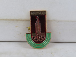 1980 Moscow Summer Olympics Pin - Event Logo U Shaped design - Stamped Pin - £11.96 GBP
