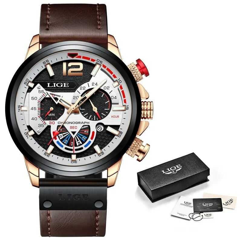 Fashion Watch Man Luxury Chronograph Sport Mens Watches Quartz Wristwatc... - $74.93