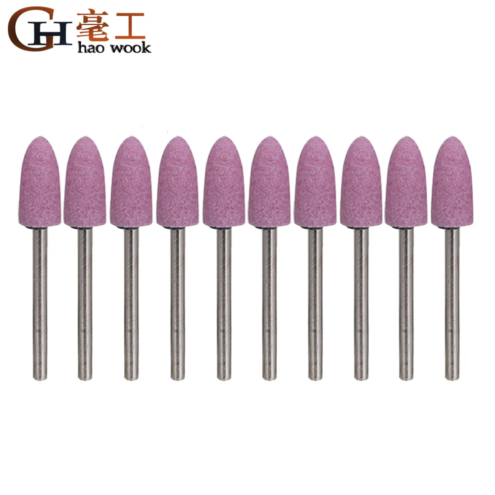 Haowook 10pcs/set 3*8mm Asive Mounted Stone For Dremel Rotary Tools Grinding Sto - £137.86 GBP
