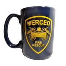 Merced California Firefighter Fire Rescue Vintage Coffee Cup Mug Wagon L... - $350.71 MXN