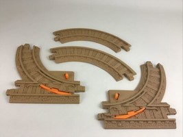 Fisher Price Geotrax Train Set Replacement Parts Brown Track 4pc Lot Railway B6 - $14.80