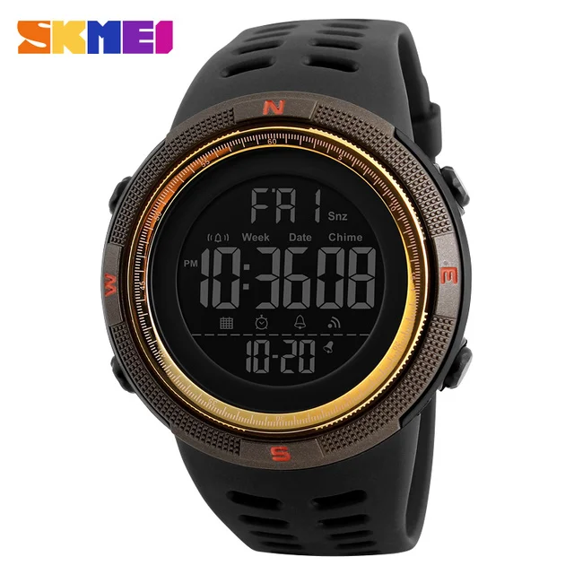  1251   Digital Men Watch Waterproof Electronic  Mens  Outdoors Clock 1560 reloj - £41.59 GBP