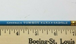 Vtg Unsharpened Pencil General&#39;s TOM-BOY No 2 No 642 Blue Usa A4 - £6.83 GBP