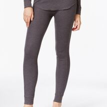 CUDDL DUDS Gray Heather Thermal Cozy Waffle Knit Warm Layer Leggings XS - $15.99