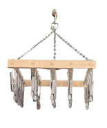 25 AMISH CLOTHESPIN DRYING RACK - Handmade Super Grip Clothes Pin Hanger - $105.28 CAD