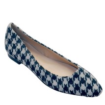 TALBOTS Women&quot;s Shoes Black White Fabric Flats Ballet Size 8M - £35.85 GBP