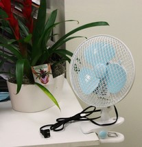 7&quot; 2 Speed Clip On Oscillating Multi-use Fan Stand Up Ceiling Wall Mount... - $23.99