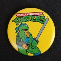 Vintage Teenage Mutant Ninja Turtles Leonardo 1.5" Pinback Button - $3.87
