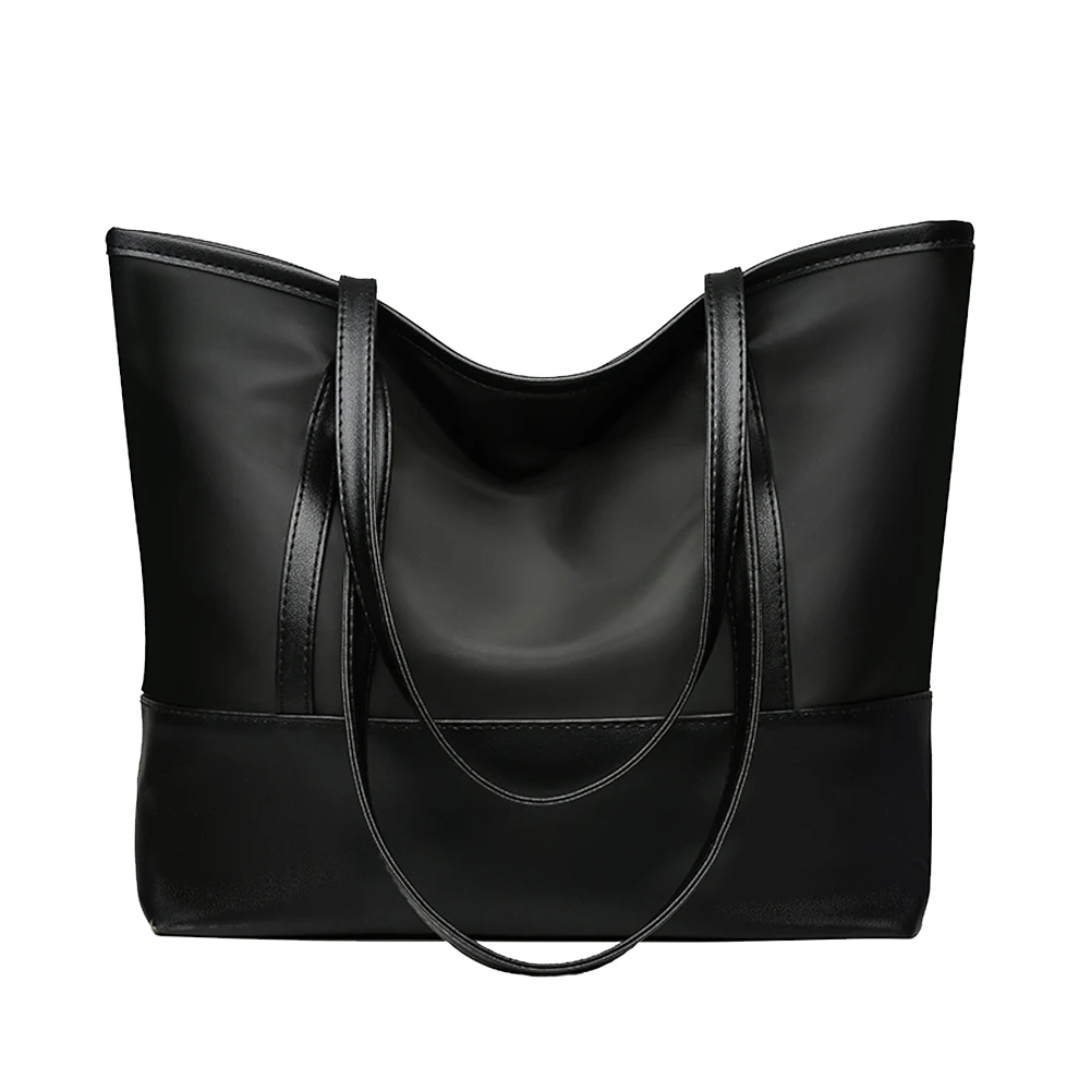 Fashion PU Leather Splicing Commuter Totes Simple Ox Women  Handbags Popular Sim - $65.48