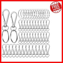 Zinc Alloy 100PCS Swivel Snap Hooks &amp; Key Rings for Versatile Crafting P... - $31.03