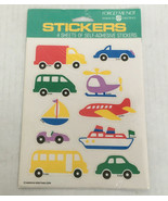 Vintage bright color cars boats planes truck stickers still in original ... - $19.75