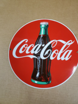 Cola Cola Porcelain Enamel Button Sign Bottle Ande Rooney C - $101.57