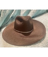 Time &amp; True Black Wide Brim Striped Panama Hat - One Size - $18.00