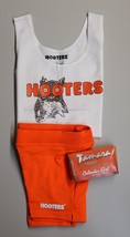 Hooters Orange Girls (M) Medium 3 Piece Uniform Outfit: Tank Top, Shorts, Hose - £48.10 GBP