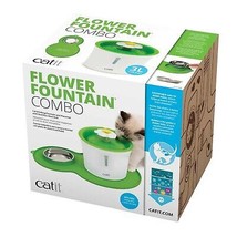 Catit Flower Fountain &amp; Placemat Kit with 5 Replacement Filters - £43.27 GBP