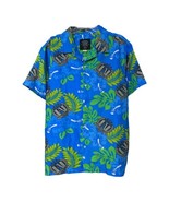 My Hero Academia Mens Blue Funimation Hawaiian Button Shirt Size Large - £14.16 GBP