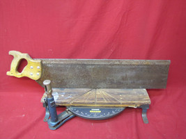 Vintage Cast Iron Stanley No.2358 Commercial Miter Box 25" Miter Back Saw - $98.99