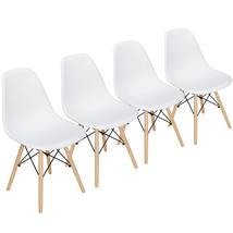 4X Modern Style Dining Chairs Mid Century For Kitchen Dining Bedroom Livingroom - £95.42 GBP