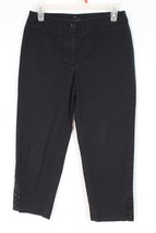 Talbots 2 Black Perfect Skimmer Cropped Cotton Stretch Pants - £20.16 GBP