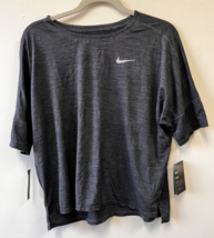 NWT Nike Dri-Fit Womans Tee SZ XL Athletic Cut Grey Black Design 65.00 Org Price - £23.00 GBP