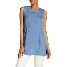 NWT Women Size Medium Nordstrom Vince Camuto Blue Mixed Media Tank Top - £23.48 GBP