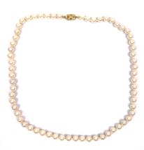 Vintage Monet Faux Pearl Necklace 24” Necklace Single Strand Gold Tone Closure - £14.07 GBP