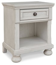 Robbinsdale - Antique White - One Drawer Night Stand - $192.00