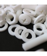 20x White Screws Plastic Nuts &amp; Bolts, Washers, M6 x 20mm, Anti-Corrosion - £13.32 GBP