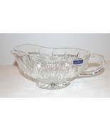 STUNNING SIGNED MARQUIS BY WATERFORD CRYSTAL CANTERBURY SAUCE BOAT WITH ... - $44.54