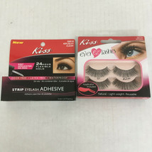 Kiss ever ez lashes and strip eyelash adhesive false eyelashes  - £15.26 GBP