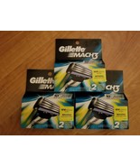 Gillette Mach3 Razor Cartridges LOT OF 3 PACKS.OF 2 CARTRIDGES EACH PACK - $16.83