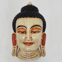 Nepalese Wooden Buddha Mask Wall Hanging 19&quot; - Nepal - £208.98 GBP