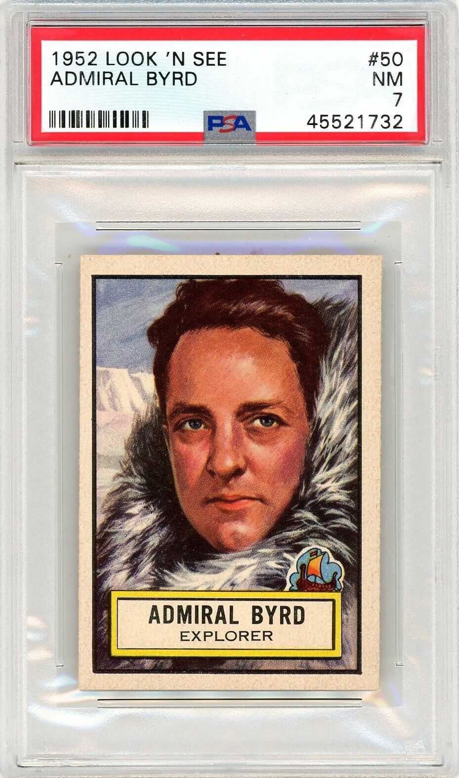 1952 Topps Look &#39;N See Admiral Byrd #50 PSA 7 P1284 - $74.25