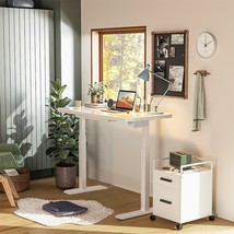Glass Tabletop Standing Desk - White - £316.29 GBP