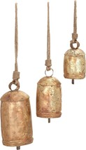 Deco 79 Metal Tibetan Inspired Meditation Decorative Cow Bell With Jute, Gold. - £27.11 GBP