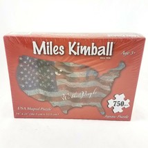 Miles Kimball United States USA Shaped Jigsaw Puzzle 750 Pcs NEW Sealed ... - $24.60