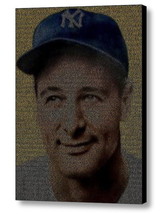 Lou Gehrig Farewell Speech Face Mosaic INCREDIBLE Framed Limited Edition w/COA - £15.09 GBP