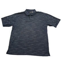 Jack Nicklaus Shirt mens Large Black Stripe Polo Golf Rugby Preppy Casual - £15.70 GBP