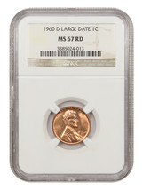 1960-D 1C Ngc MS67RD (Large Date) - £245.74 GBP