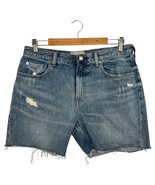 Everlane The Denim Shorts Womens 31 Distressed Raw Hem Organic Casual Su... - $43.31 CAD