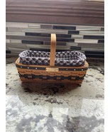 2000 Longaberger J.W. Collection Miniature Gathering Basket Combo &amp; Dish   - $74.47