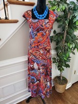 Kasper Women Multicolor 100% Polyester Cap Sleeve Top &amp; Skirt 2 Piece Se... - £37.43 GBP