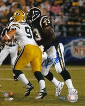 An item in the Sports Mem, Cards & Fan Shop category: Marcus McNeill signed San Diego Chargers 8x10 Photo