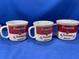 Homestyle Soup Mugs  - 1998 Campbell&#39;s Soup Advertising Mugs - Set Of 3 ... - $28.05