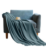 Anyhouz 130*230cm Morandi Blue Blanket Home Decorative Thickened Knitted... - $84.11 CAD