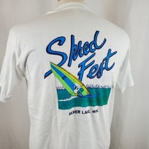 Vintage Shred Fest Windsurfing T-Shirt XL Single Stitch 50/50 Deadstock 80s - £22.41 GBP